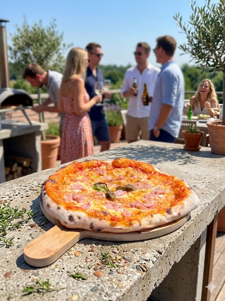 Outdoor pizza event — home pizzaiolo Costa Blanca